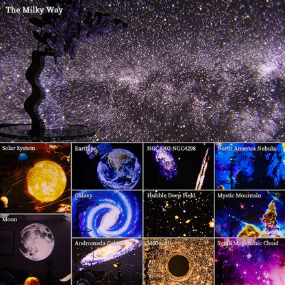 Starry Night-Sky Galaxy Projector Lamp